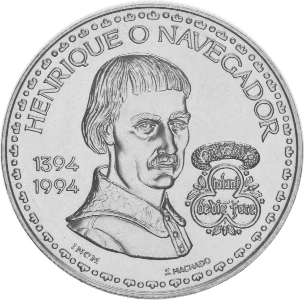 Колекційна монета Португалія 200 ескудо 1994 Генріх Мореплавець AU-UNC (KM#670)