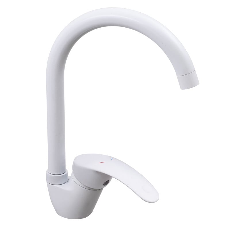 Смеситель для кухни Cron MARS 777-G Белый (CR0788)