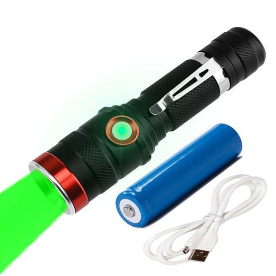 Фонарь ручной X-Balog BL-736G USB с зеленым светом/фокусировкой и клипсой (1860054010) - фото 2 Фонарь ручной X-Balog BL-736G USB с зеленым светом/фокусировкой и клипсой (1860054010) - фото 2