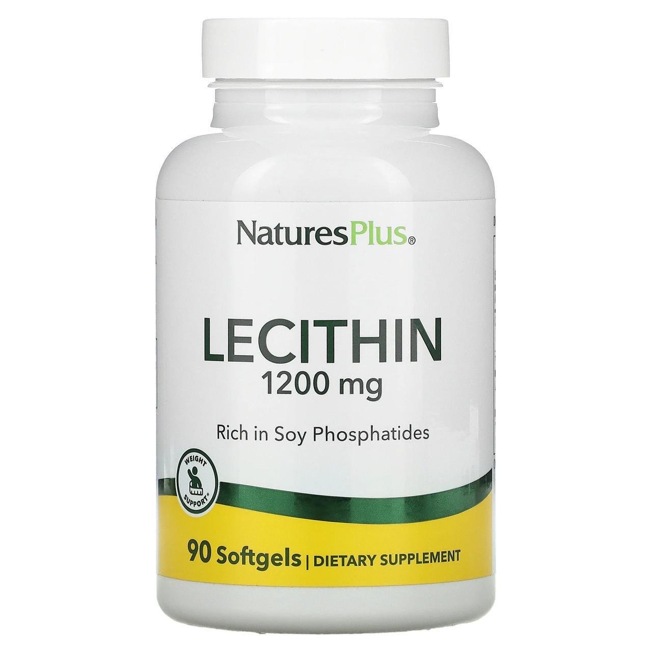 Лецитин Nature's Plus Lecithin для здоровья мозга и печени 1200 мг 90 капс. (1551037901)