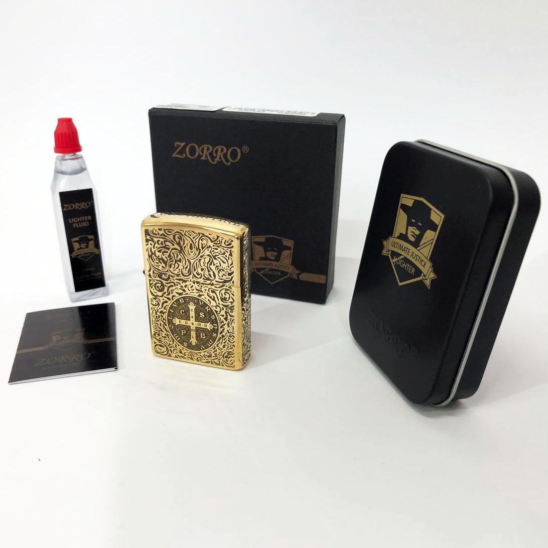 Набор для зажигалки бензиновая Zorro HL-303 Золото (310853) - фото 7 Набор для зажигалки бензиновая Zorro HL-303 Золото (310853) - фото 7
