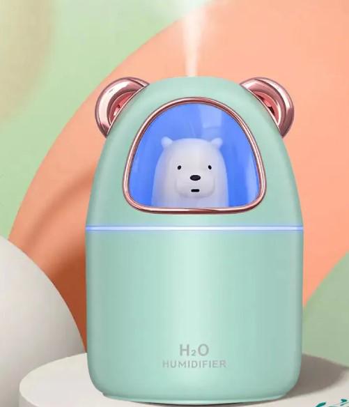 Зволожувач повітря з підсвічуванням Humidifier Ведмедик H20 350 мл Зелений (8023) - фото 2