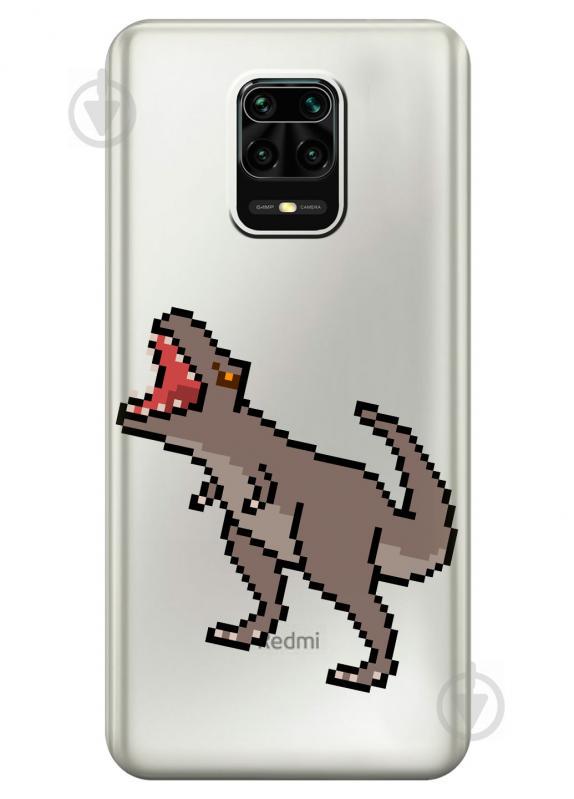 Силиконовый чехол iSwag для Xiaomi Redmi Note 9s Пикселький динозавр (KS2575) Силиконовый чехол iSwag для Xiaomi Redmi Note 9s Пикселький динозавр (KS2575)