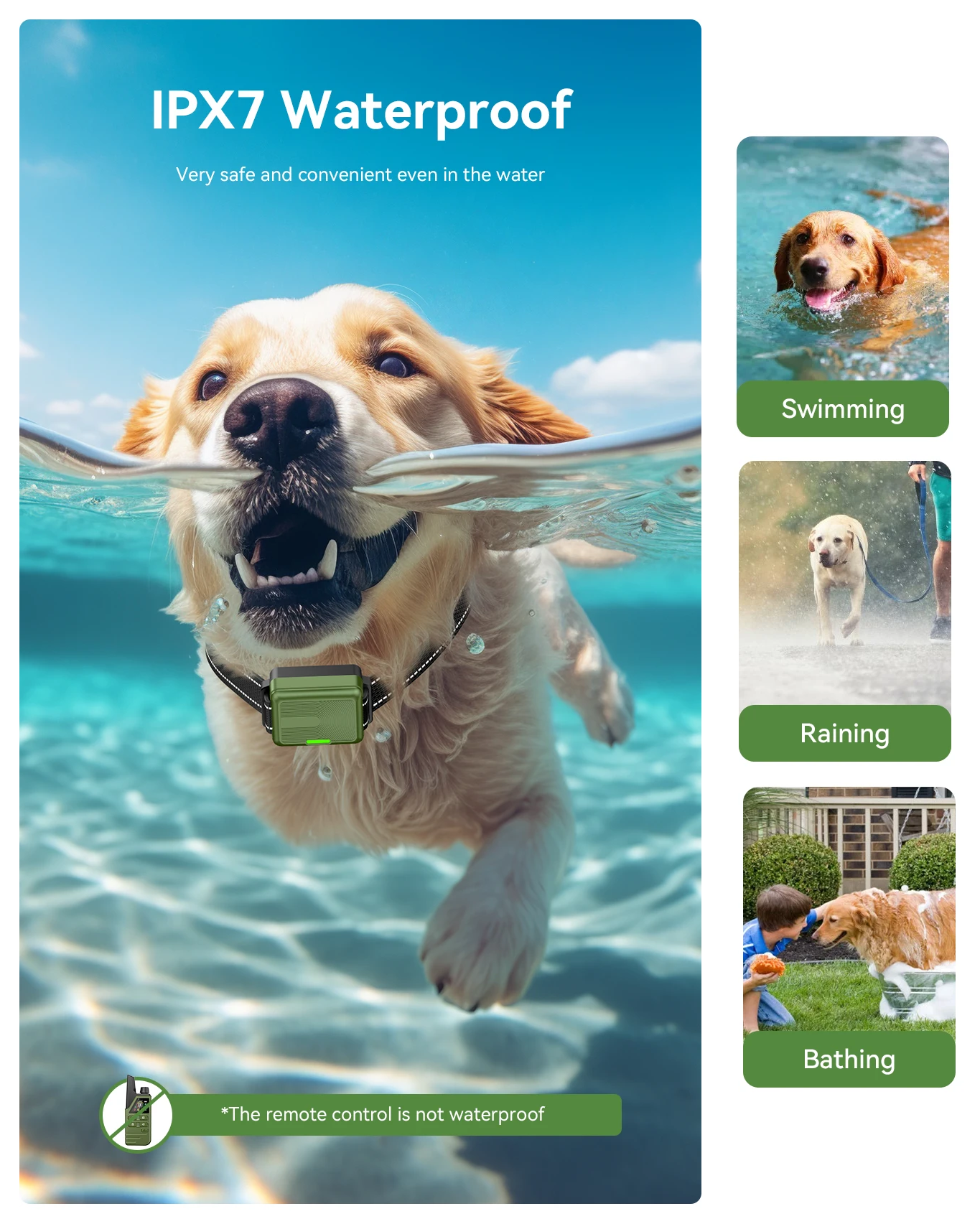 Нашийник електронний для дресирування та корекції поведінки собак ROJECO DOG800 300 м IP67 - фото 5