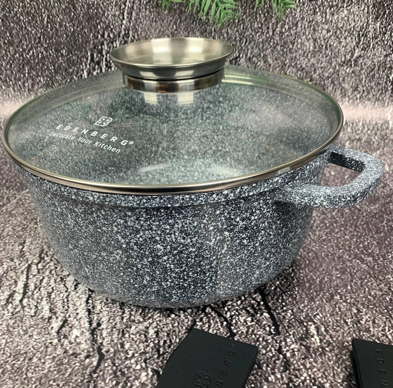 Кастрюля Edenberg с гранитным антипригарным покрытием 3,7 л 22 см (EB-3972) - фото 6 Кастрюля Edenberg с гранитным антипригарным покрытием 3,7 л 22 см (EB-3972) - фото 6