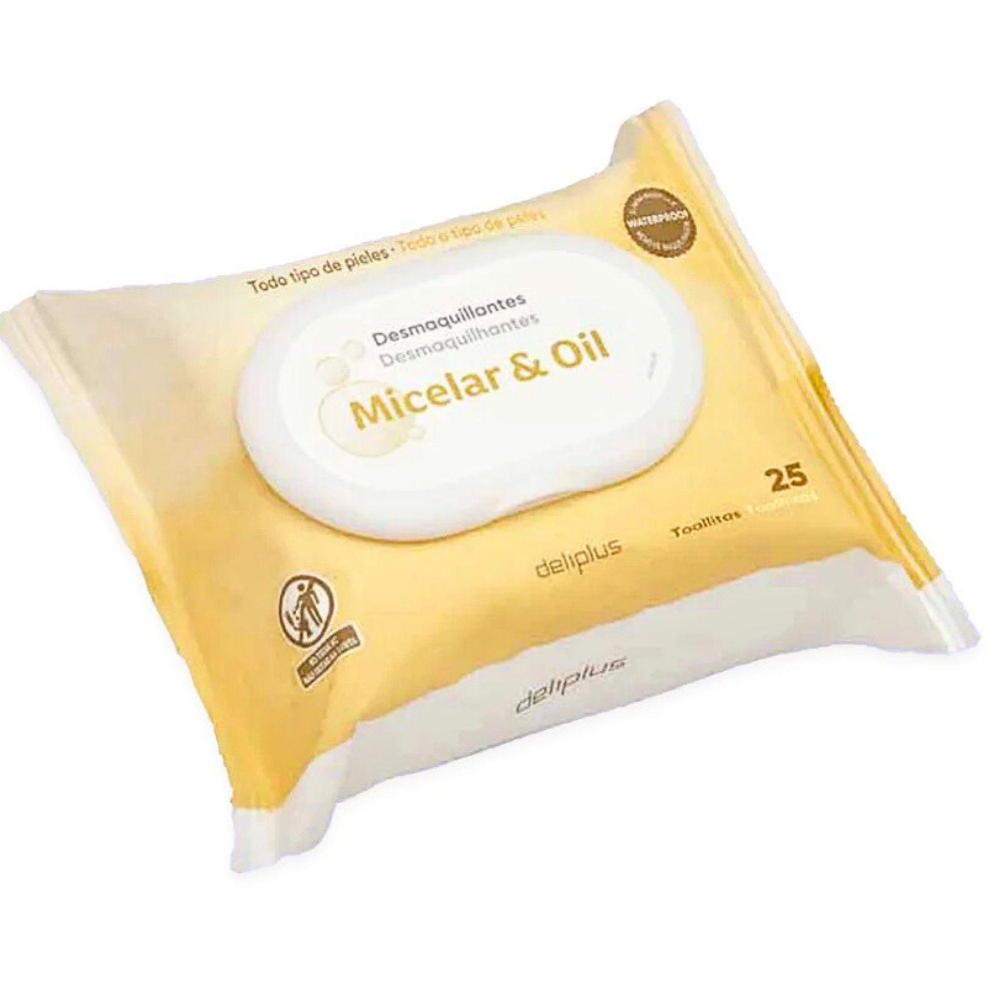 Салфетки для снятия макияжа Deliplus Micellar&Oil 25 шт.