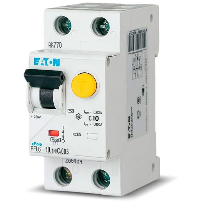 Дифавтомат Eaton Moeller 25A 30mA 6kA 2 полюси тип B тип AC PFL6-25/1N/B/003 (01485)