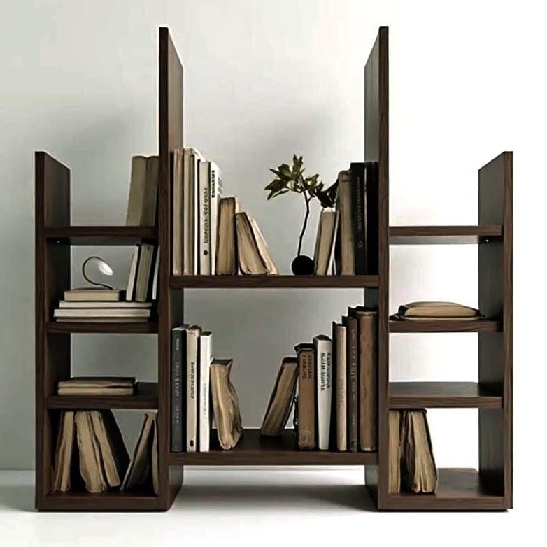 Полка книжная настольная из дерева Винкель Капучино (КПА-026709)