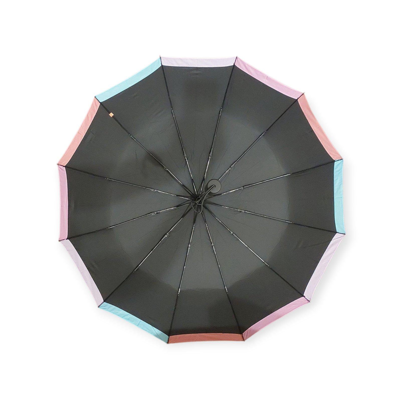 Зонтик женский автомат Frei Regen fcre 5506 на 12 двойных спиц Черный (30222741) - фото 3