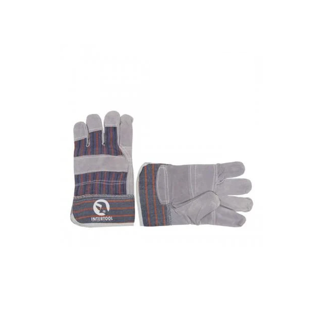 Рукавичка комбінована із замшу та тканини Intertool SP-0014W 120 пар 10,5"