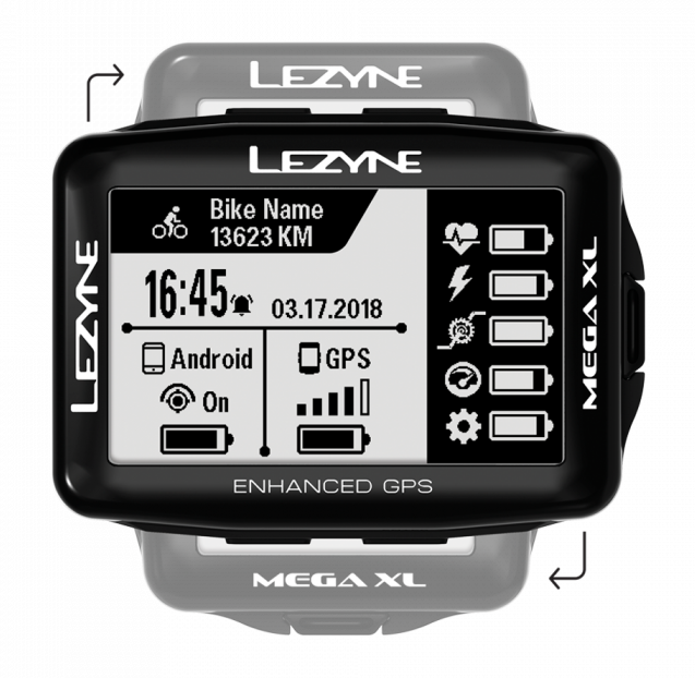 Велосипедний комп'ютер Lezyne Mega XL GPS Smart Loaded Чорний (78728) - фото 2