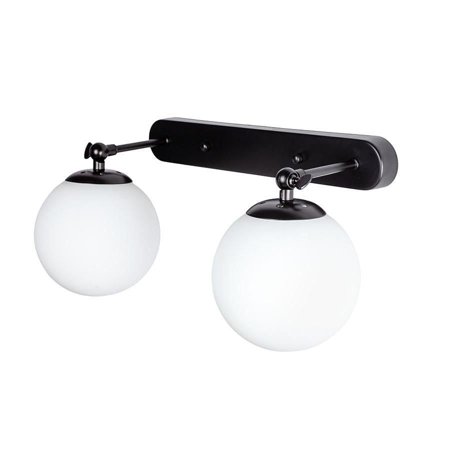 Светильник настенный шары Levistella 756WPR150F-2 BK/WH плафоны белые Черный