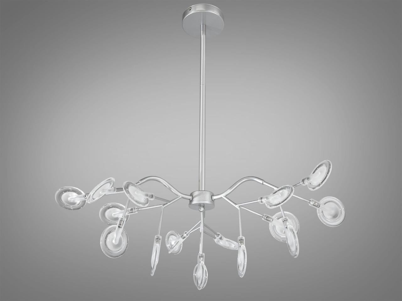 Люстра в коридор 886-18CSL-LS Светлячок 18 ламп Хром сатин (2118576769)