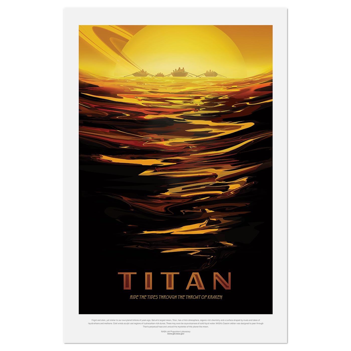 Плакат науковий NASA Титан 60x90 см (0308)