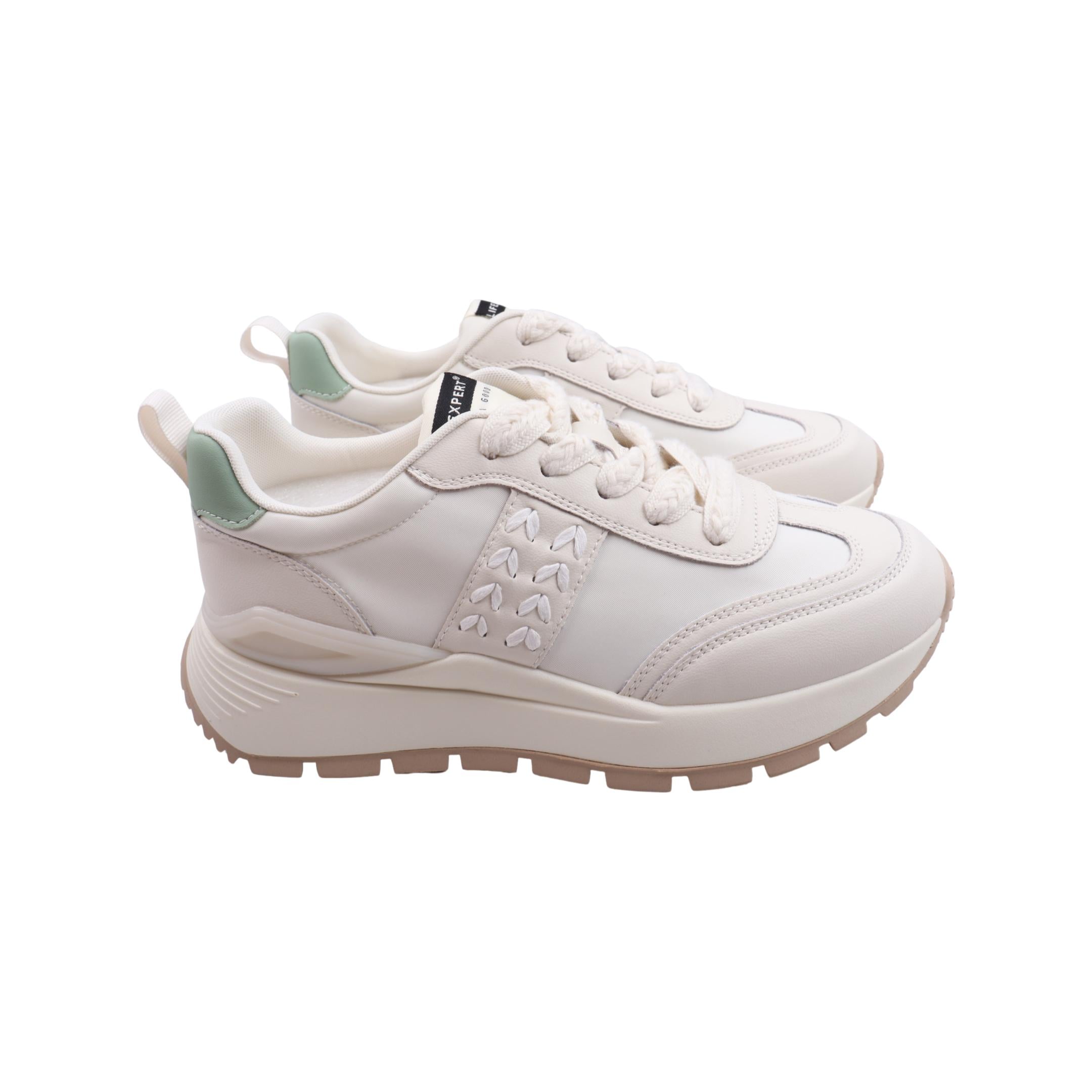 Кроссовки женские Li Fexpert из текстиля р. 40 Молочный (1223-23DK)