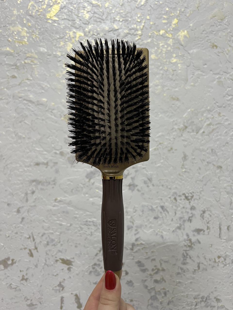 Щетка для волос массажная с комбинированной щетиной Salon Professional 97187 THID