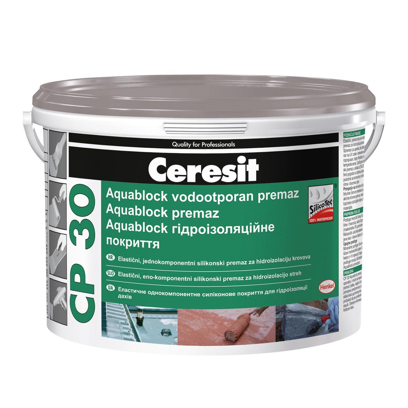 Покрытие для ремонта крыши и кровель Ceresit СР 30 Aquablock 5 кг (2598741)