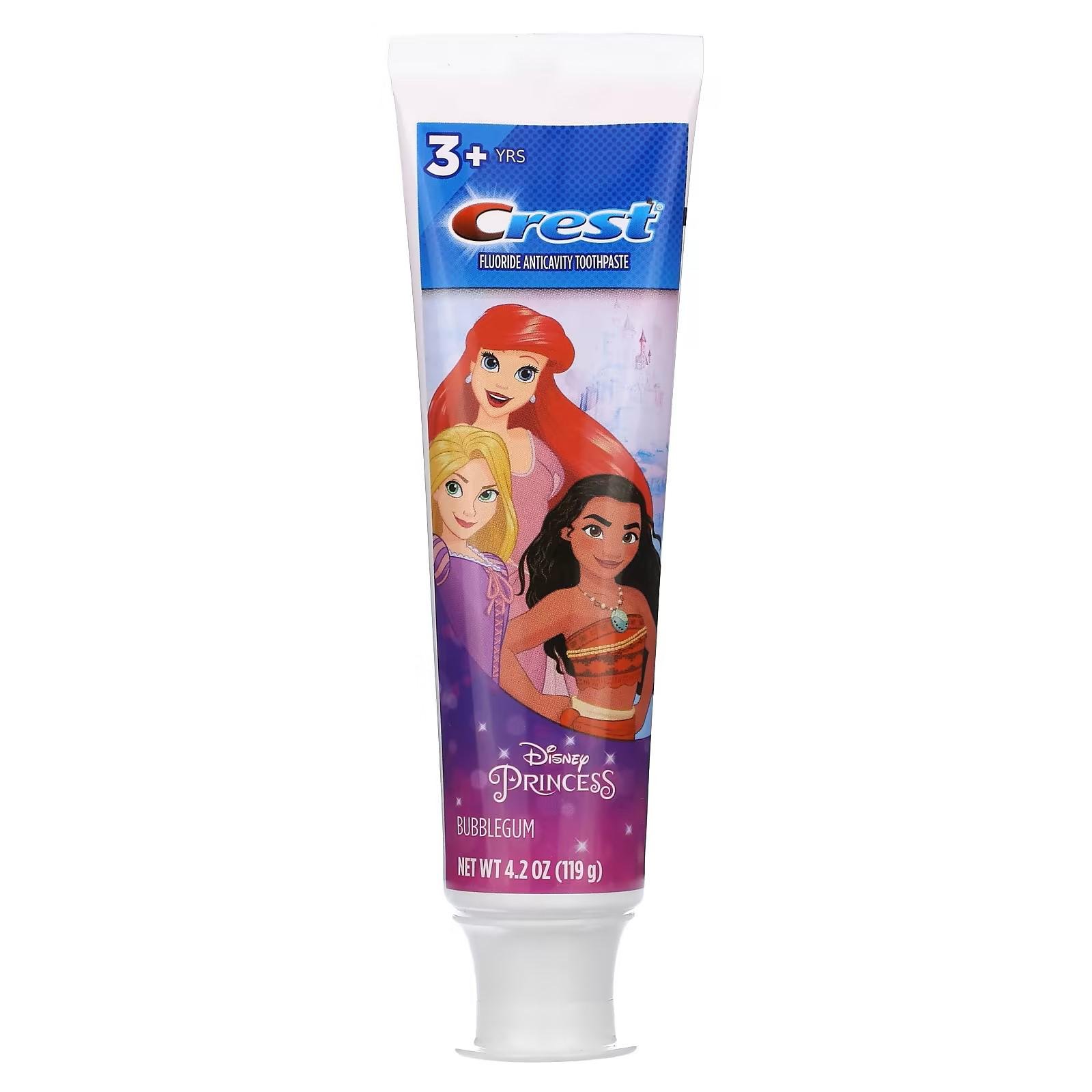 Зубная паста Crest Kids Fluoride Anticavity Toothpaste Disney Princess 3 Bubble Gum 119 g