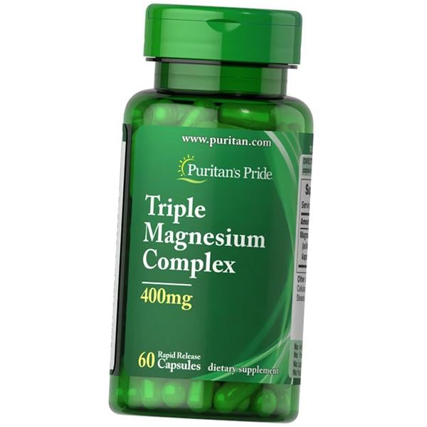 Комплекс магнію Puritan's Pride Magnesium Triple Complex 400 60 капс. (36367265)