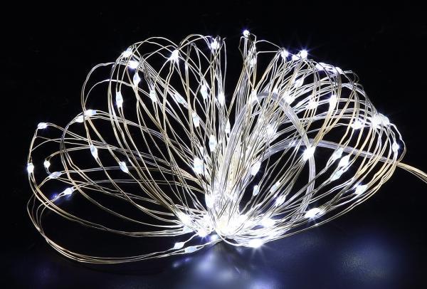 Гірлянда LED нитка Novogod'ko Мідний дріт 100 ламп 10 м Холодний білий (973783)