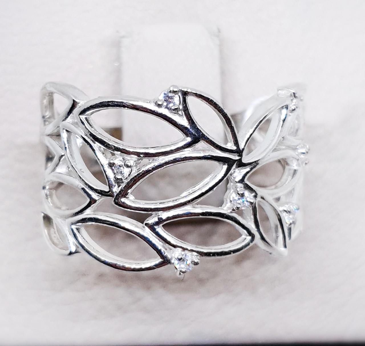 Кольцо серебряное с кубическим цирконием р. 21 4,42 г (1502486825)