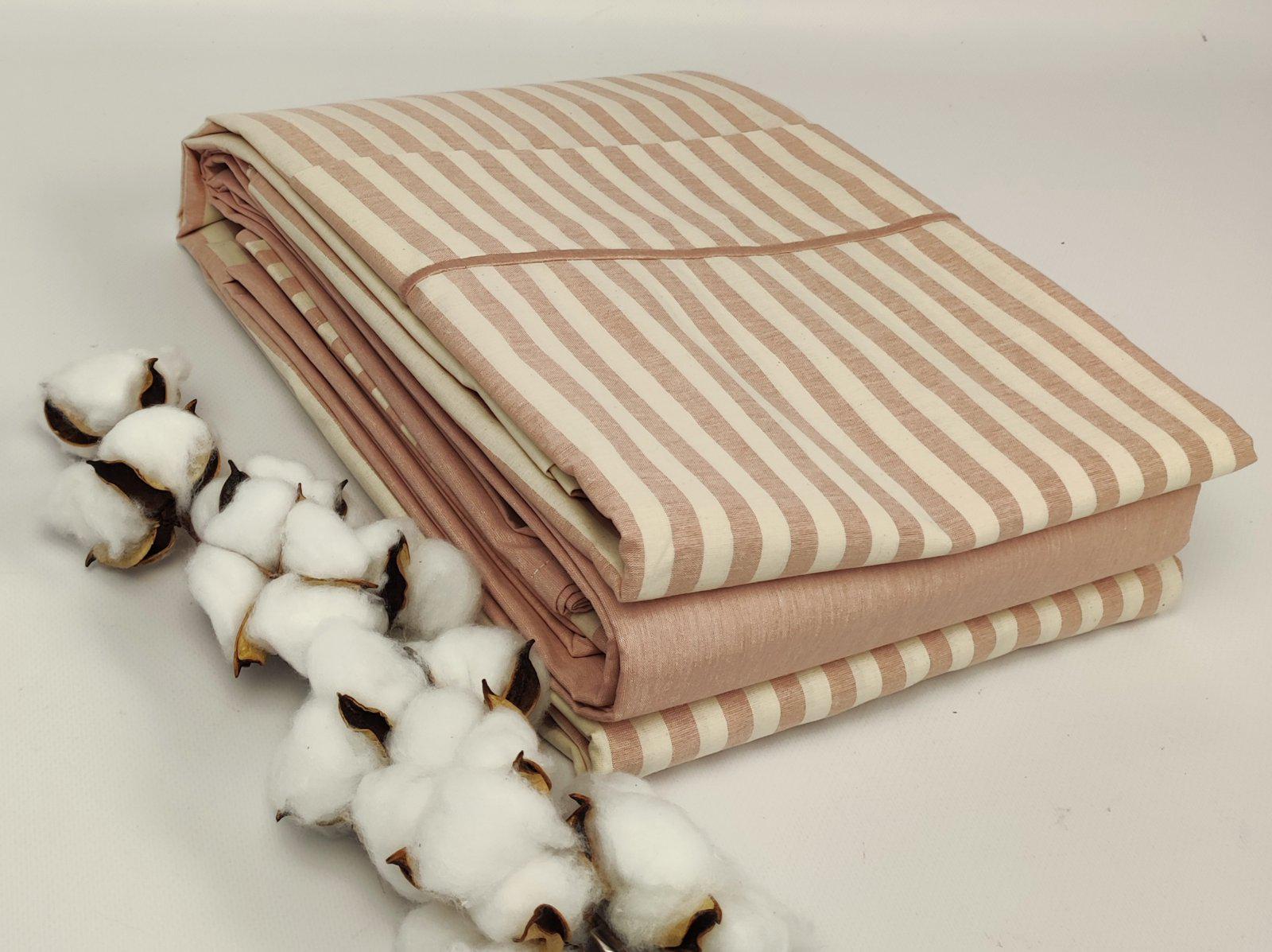 Комплект постельного белья Maison D'or Lines thick 160х220 см ранфорс Rose (CN23289)