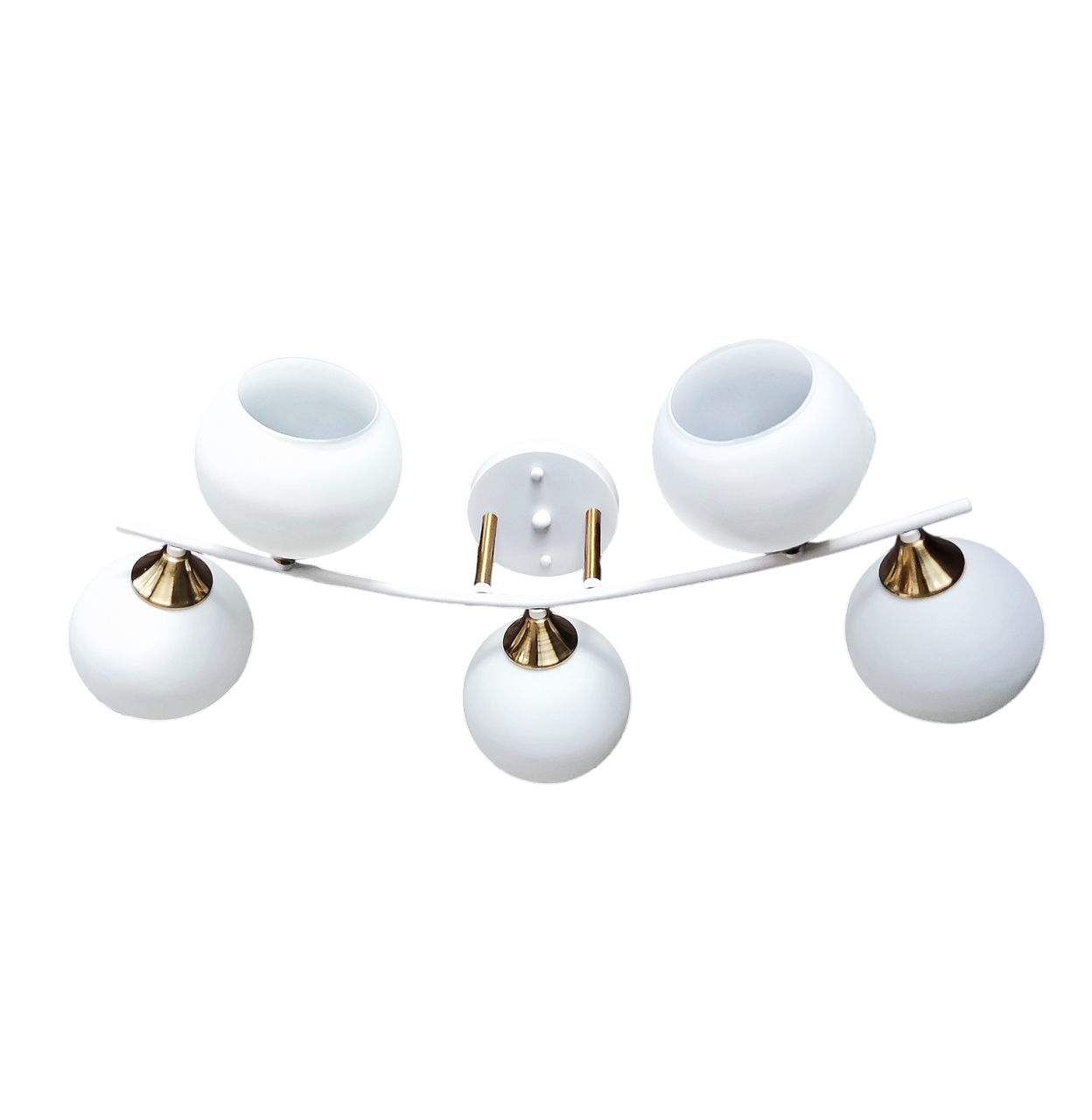 Люстра Sirius на 5 плафонов Белая/Бронзовый (192217/5)