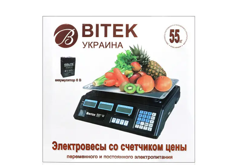 Весы электронные торговые Bitek YZ-208TP 4В 55 кг - фото 2