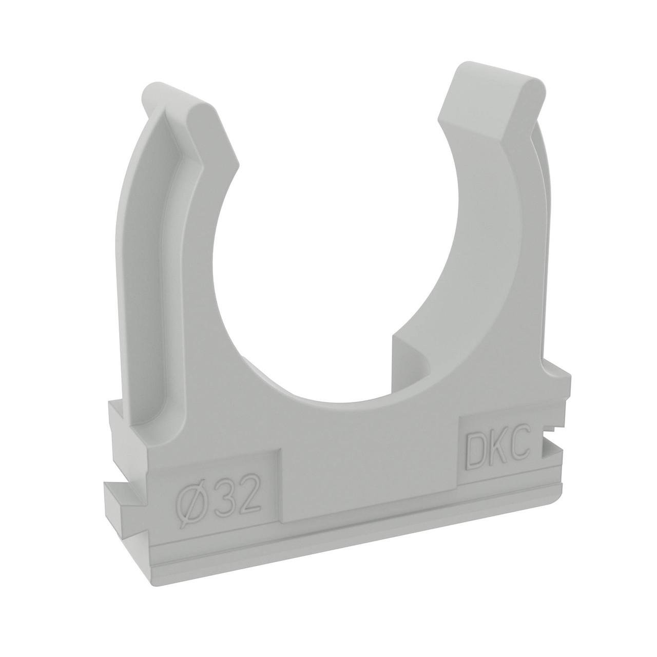 Держатель-клипса с фиксатором ДКС EXPRESS ⌀ 32 мм под дюбель полипропилен (51032)