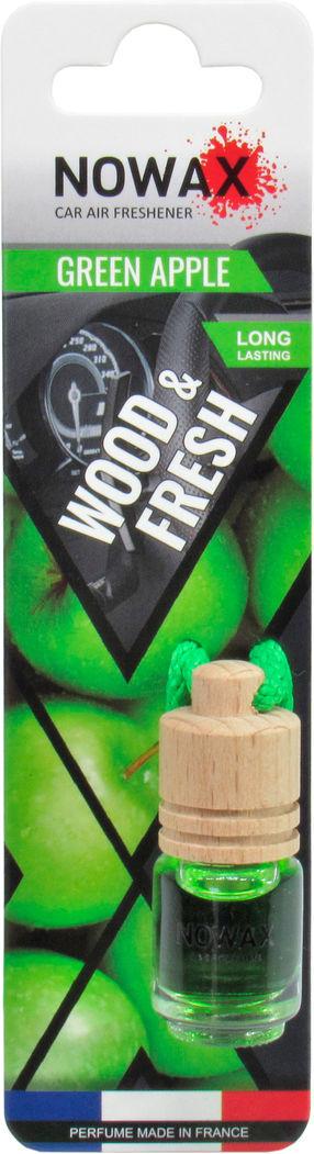 Ароматизатор для авто Nowax Wood Fresh Green Apple на зеркало жидкий (0304973)