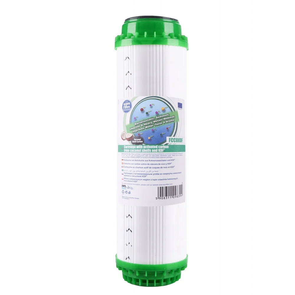 Картридж комбинированный Aquafilter с засыпкой KDF для удаления и очистки воды от химических веществ 2,5"x10"