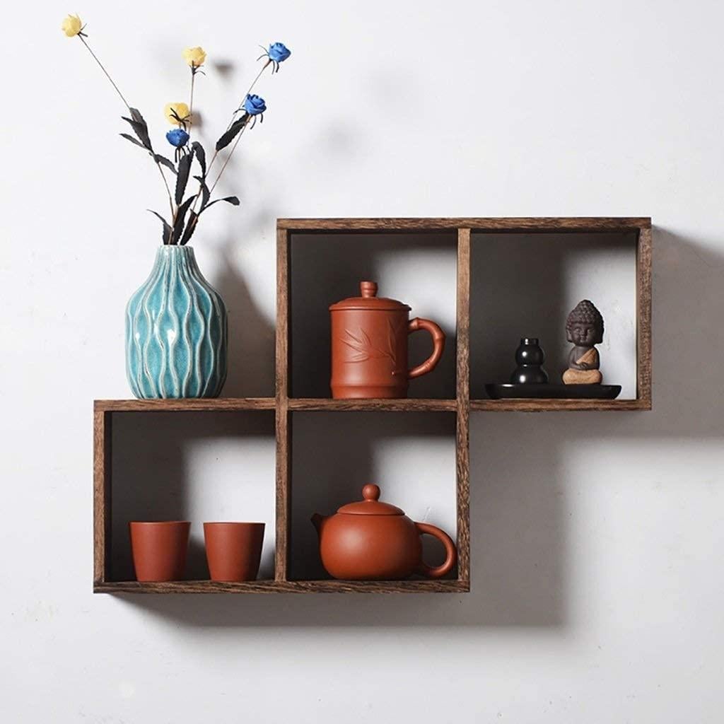 Полка настенная из дерева Сантек 2 Капучино (НСП-209609)