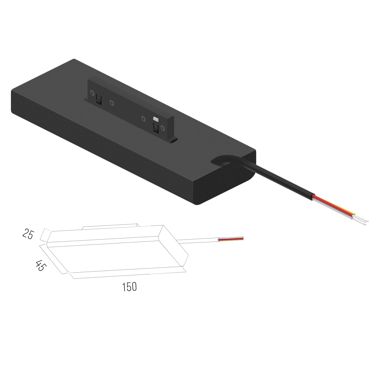 Контроллер трансформатор для трекових систем встроенный MERALLI WIFI 2,4G24V 100W Черный (TRKTWF100) - фото 2 Контроллер трансформатор для трекових систем встроенный MERALLI WIFI 2,4G24V 100W Черный (TRKTWF100) - фото 2
