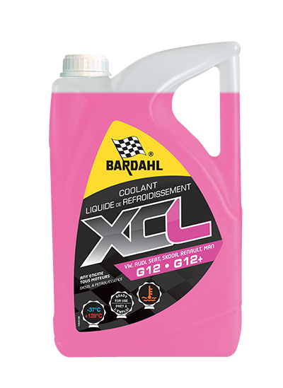 Антифриз BARDAHL XCL G12/G12+ -37 °C 5 л Розовый (8513)