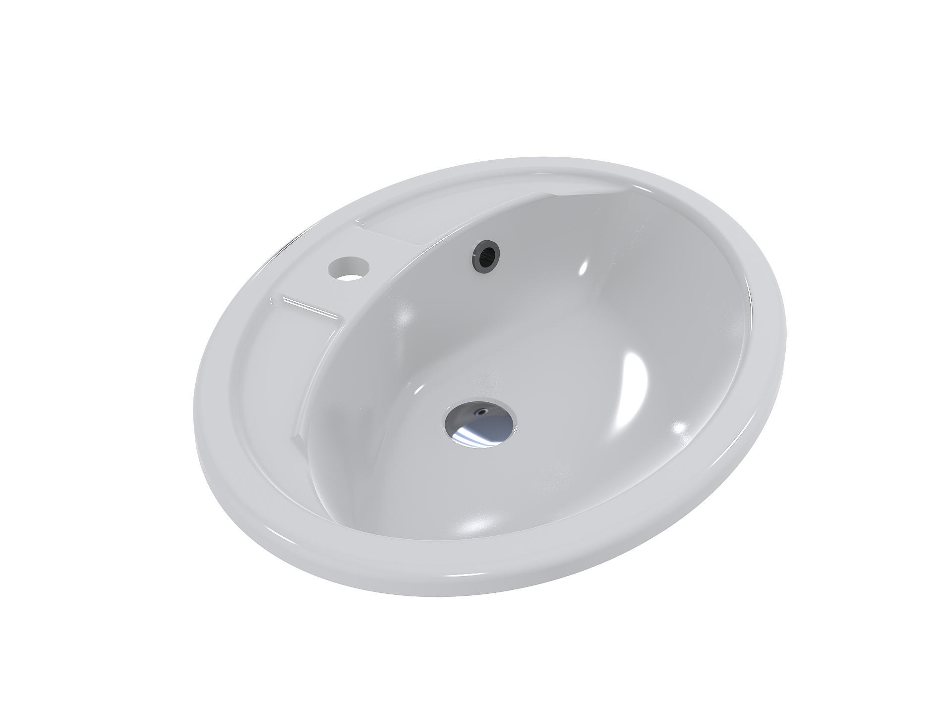 Умывальник для ванной комнаты Fancy Marble Bianca Bowl 540 (2105101)