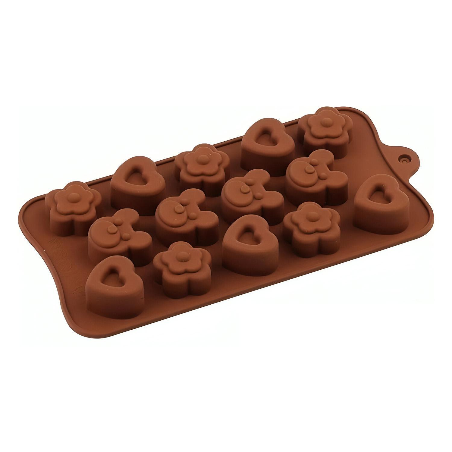 Форма силиконовая на планшете 14 шт. 20.5х11 см Коричневый (19490290)