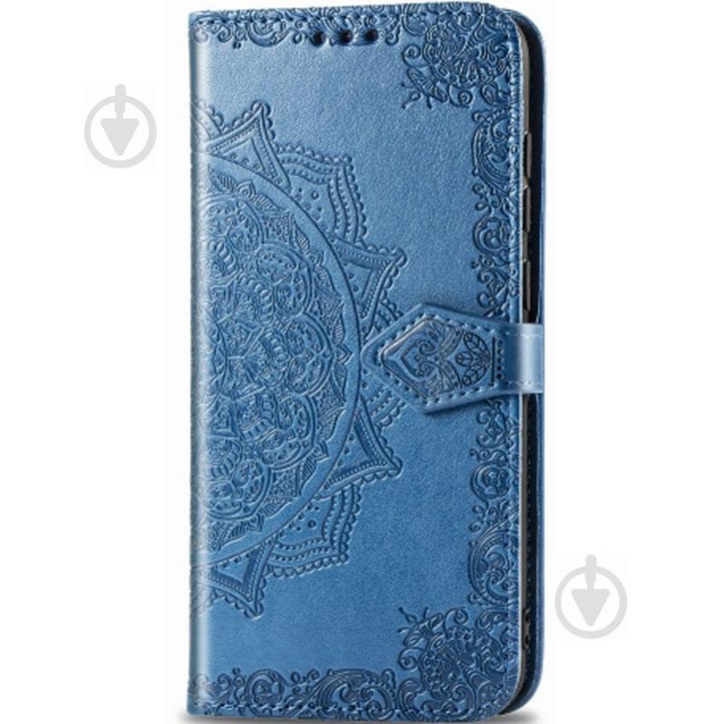 Кожаный чехол-книжка Epik Art Case с визитницей для Xiaomi Redmi 8a Синий (784307)