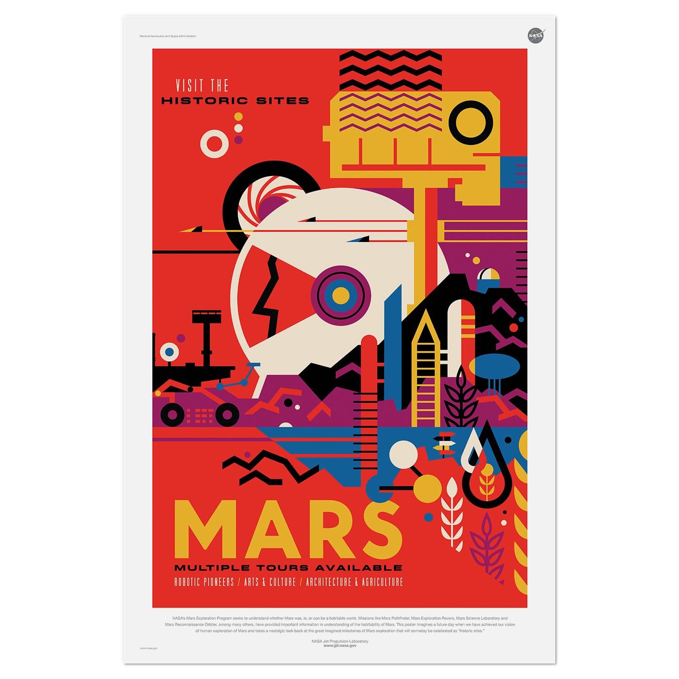 Плакат NASA Марс 60x90 см (0303)