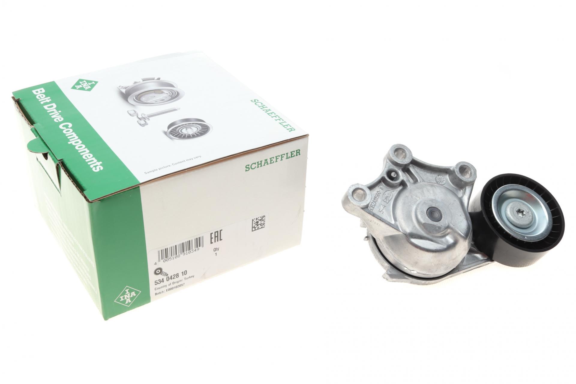 Натяжник ремня генератора INA Peugeot 2008/208 1.6HDi 12-/Citroen C3 1.4/1.6HDi 09- /C4 Cactus 14- 534 0428 10