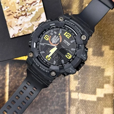 Наручные часы Patriot 002BKUASI Тризуб серебро с коробкой Черный - фото 5