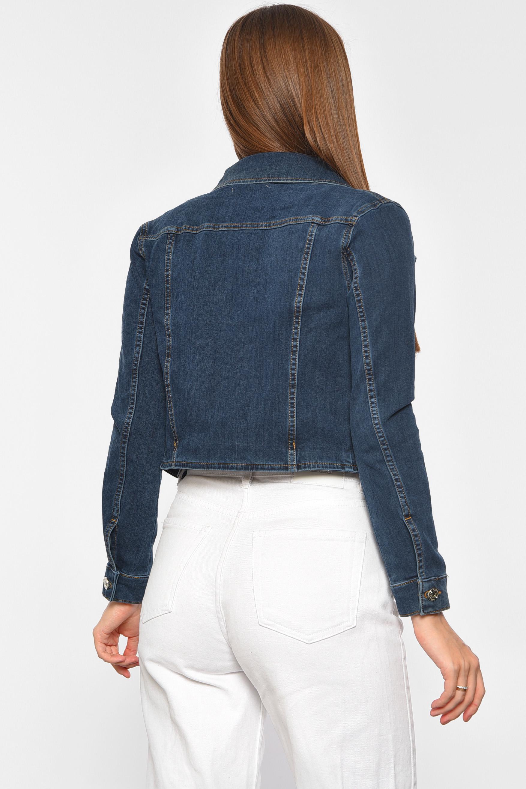 Джинсовка женская S Темно-синий (188053) - фото 3