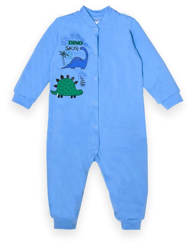 Комбинезон детский хлопковый для мальчика Gabbi КВ-22-2-32 Dino 80 см Голубой (13315)