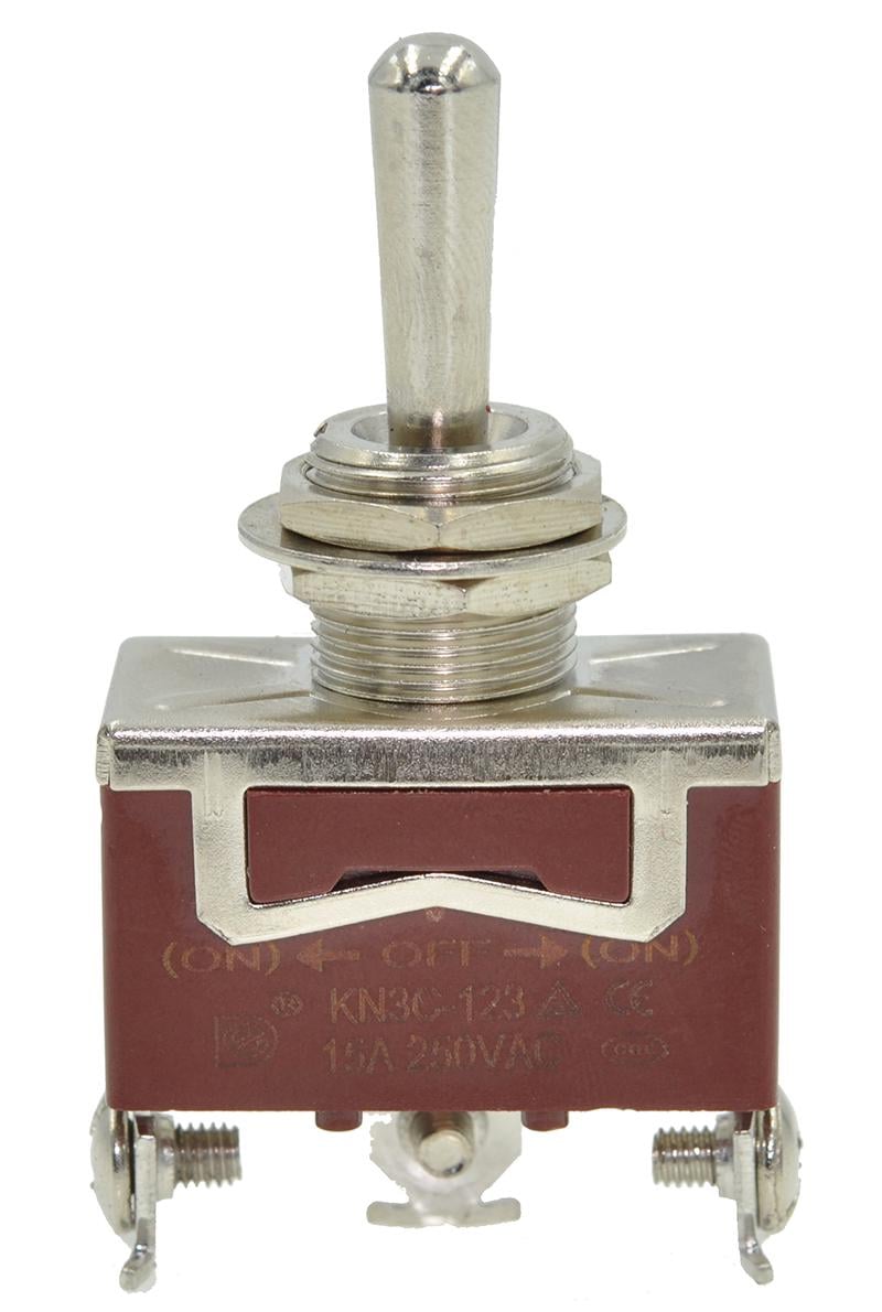 Тумблер KN 3 C-123 ON-OFF-ON 3 pin 15 A