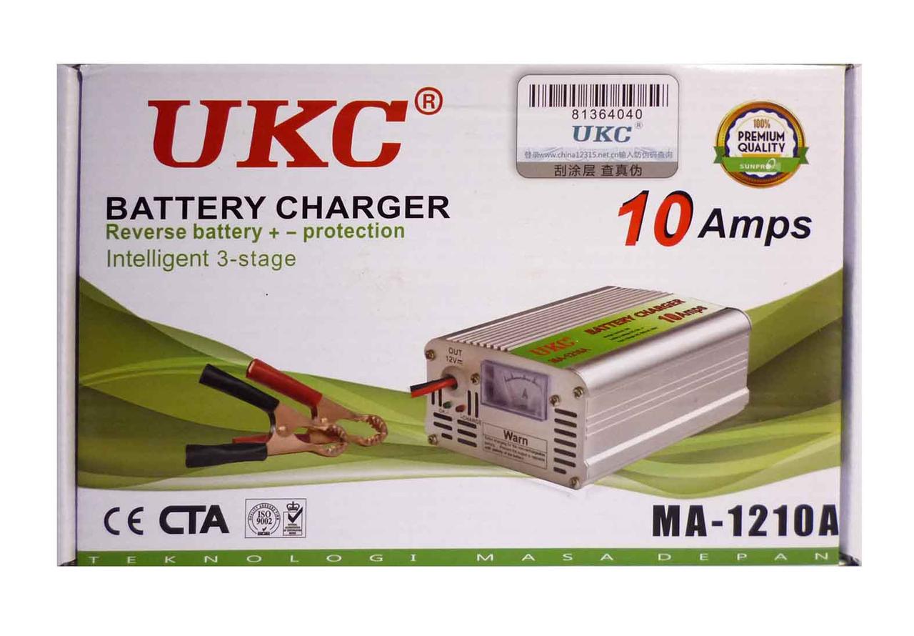 Зарядное устройство для аккумуляторов UKC 12V 220V 10A с встроенным амперметром - фото 2