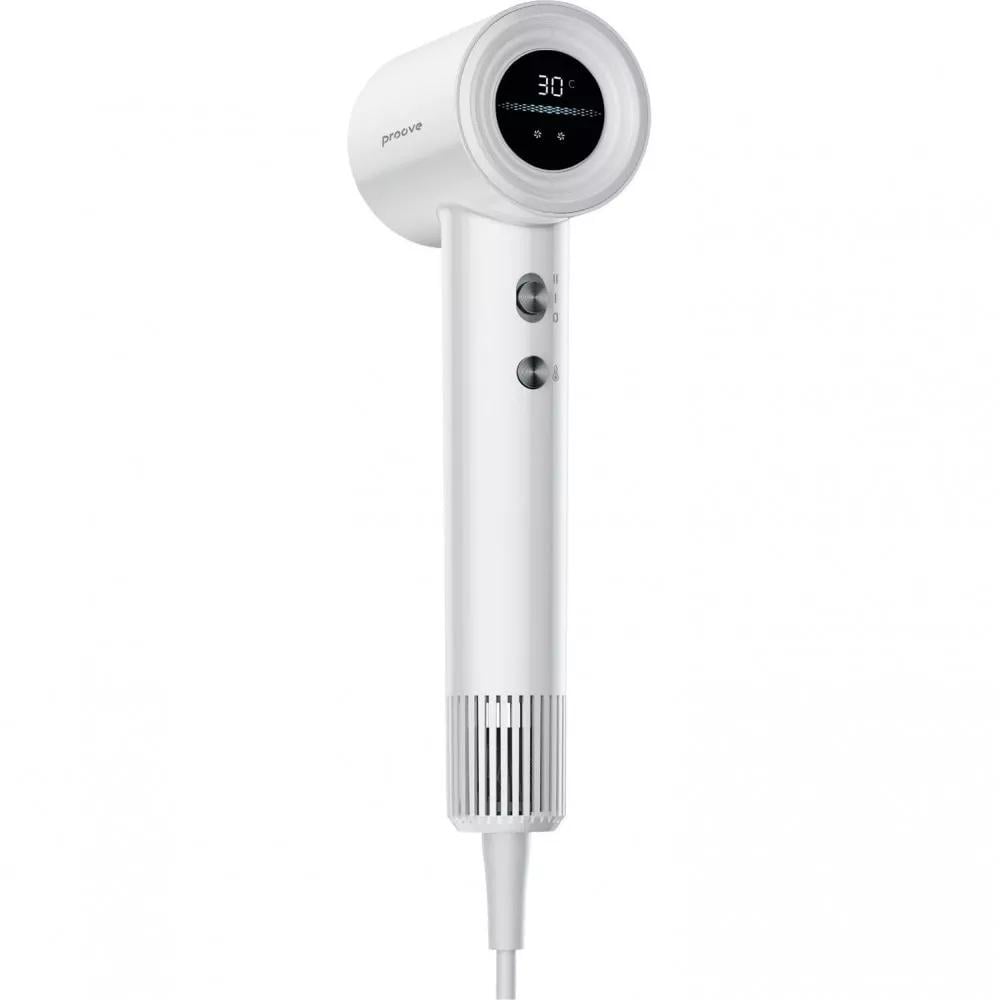 Фен для волос Proove Luna с ионизацией бесщеточный двигатель LED-дисплей 250х66х87 мм 1500W Белый (684170003) Фен для волос Proove Luna с ионизацией бесщеточный двигатель LED-дисплей 250х66х87 мм 1500W Белый (684170003)