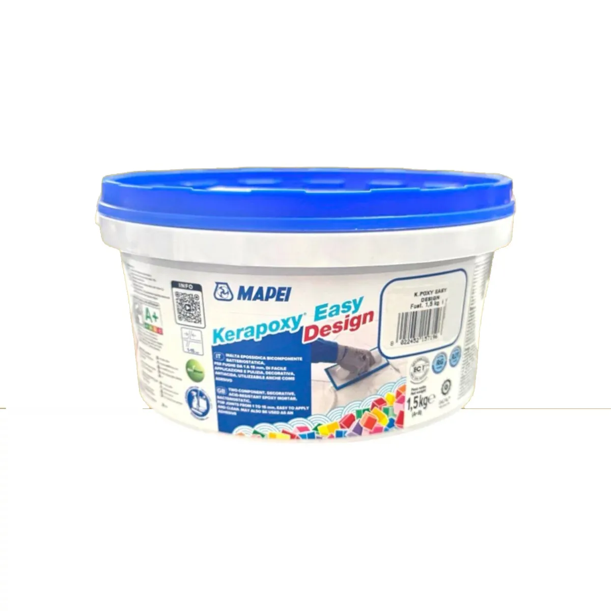 Фуга эпоксидная для швов Mapei KERAPOXY EASY DESIGN 1,5 кг №100 Белый