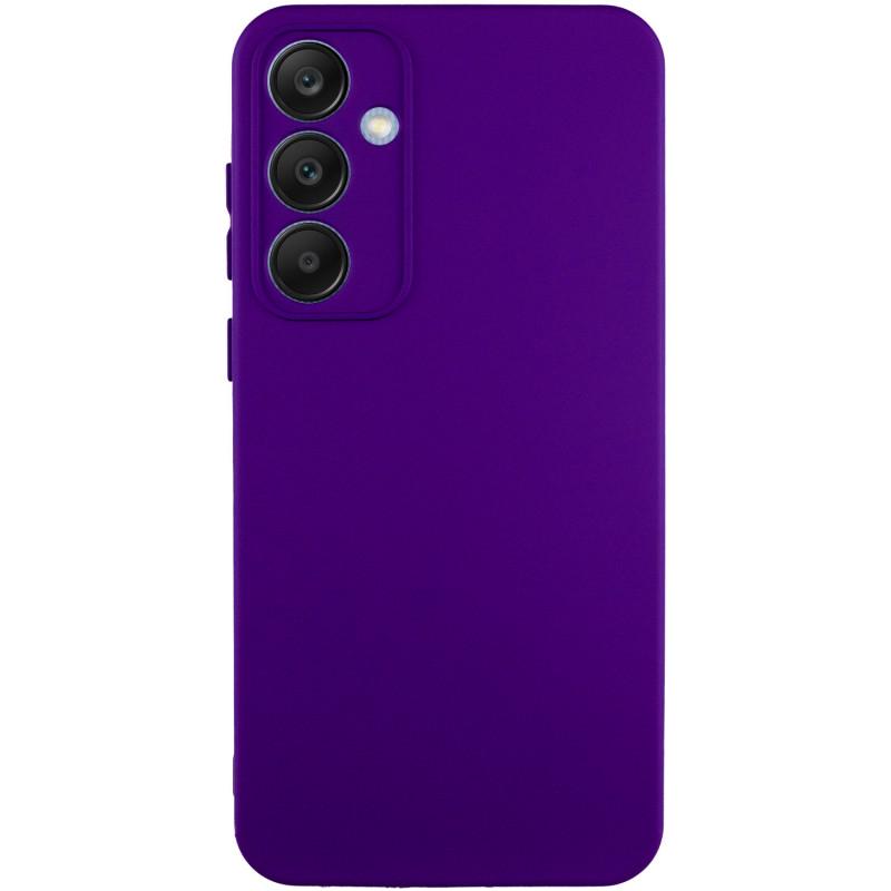 Противоударный чехол TPU GETMAN Liquid Silk Full Camera для Samsung Galaxy S23 Фиолетовый / Ultra Violet