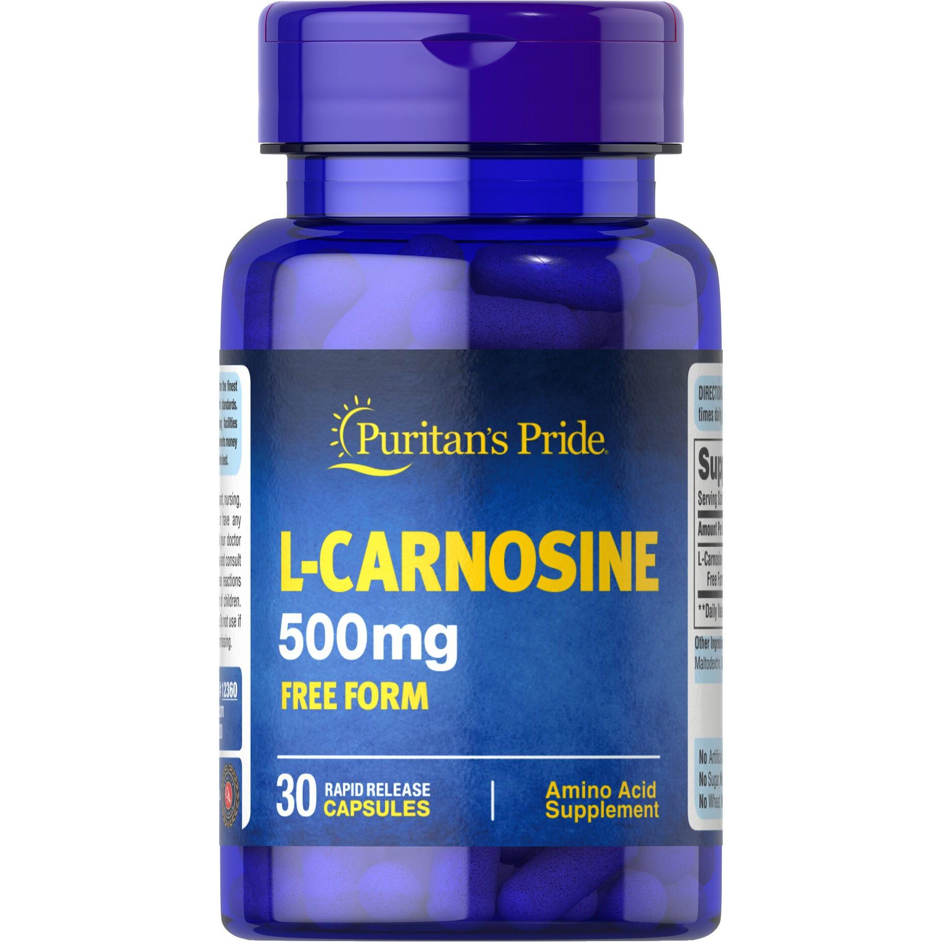 Аминокислота Puritan's Pride L-Carnosine 500 мг 30 капсул (#012360) Аминокислота Puritan's Pride L-Carnosine 500 мг 30 капсул (#012360)