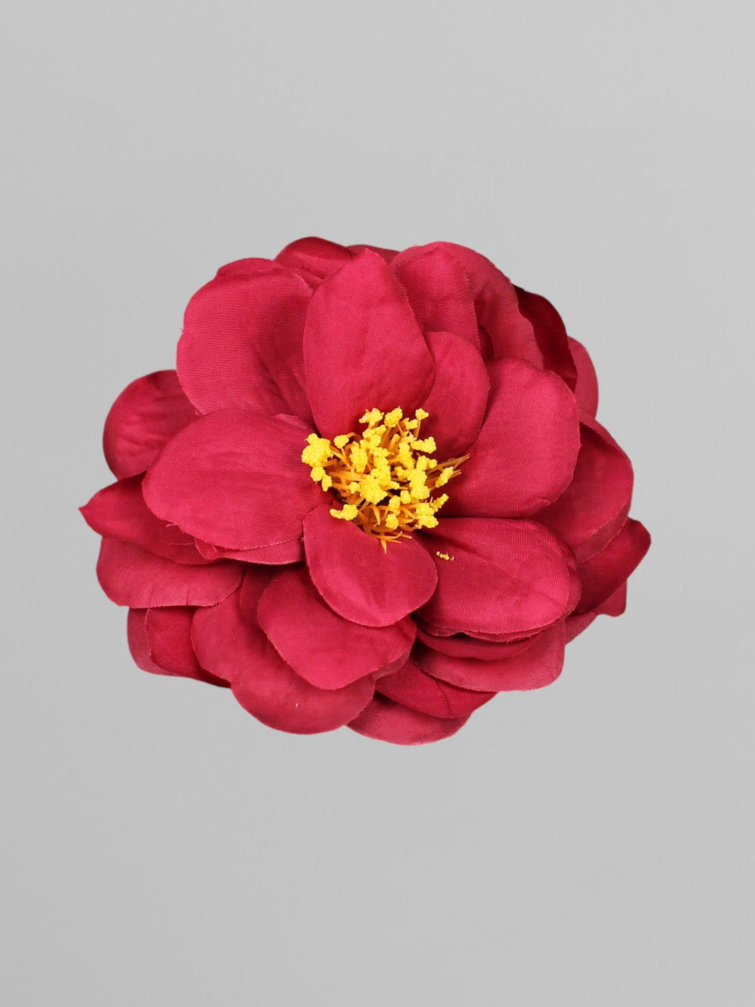 Головка искусственной чайной розы 10 см Малиновый (К02154)