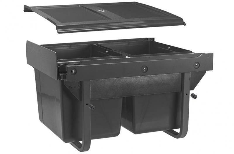 Ведро для мусора PRACTI ECO с креплением 450 мм 2x15 л (PB-45-MF2X15-60A)